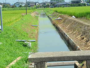県土地改良水路改良(つくばみらい市）